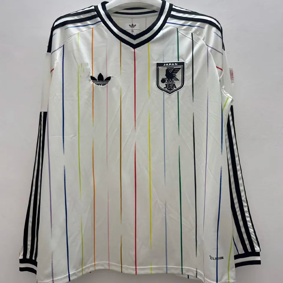 2026/27 Japan Away White Fans Long Sleeve Soccer Jersey Front