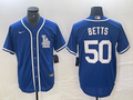 Men's Los Angeles Dodgers Mookie Betts #50 Blue Limited Player Jerseys