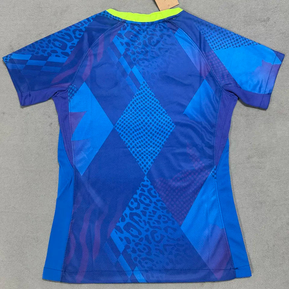 2025/26 Brazil Away Blue Women Soccer Jersey 女 Back