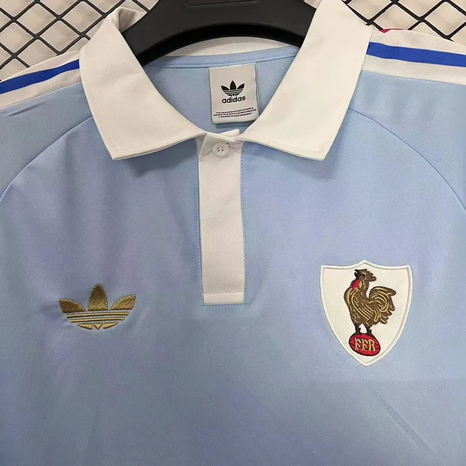 2026 France 120th Anniversary Long SLeeve Fans Soccer Jersey Detail 1
