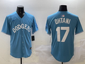 Men's Los Angeles Dodgers Shohei Ohtani #17 Light Blue Limited Player Jerseys