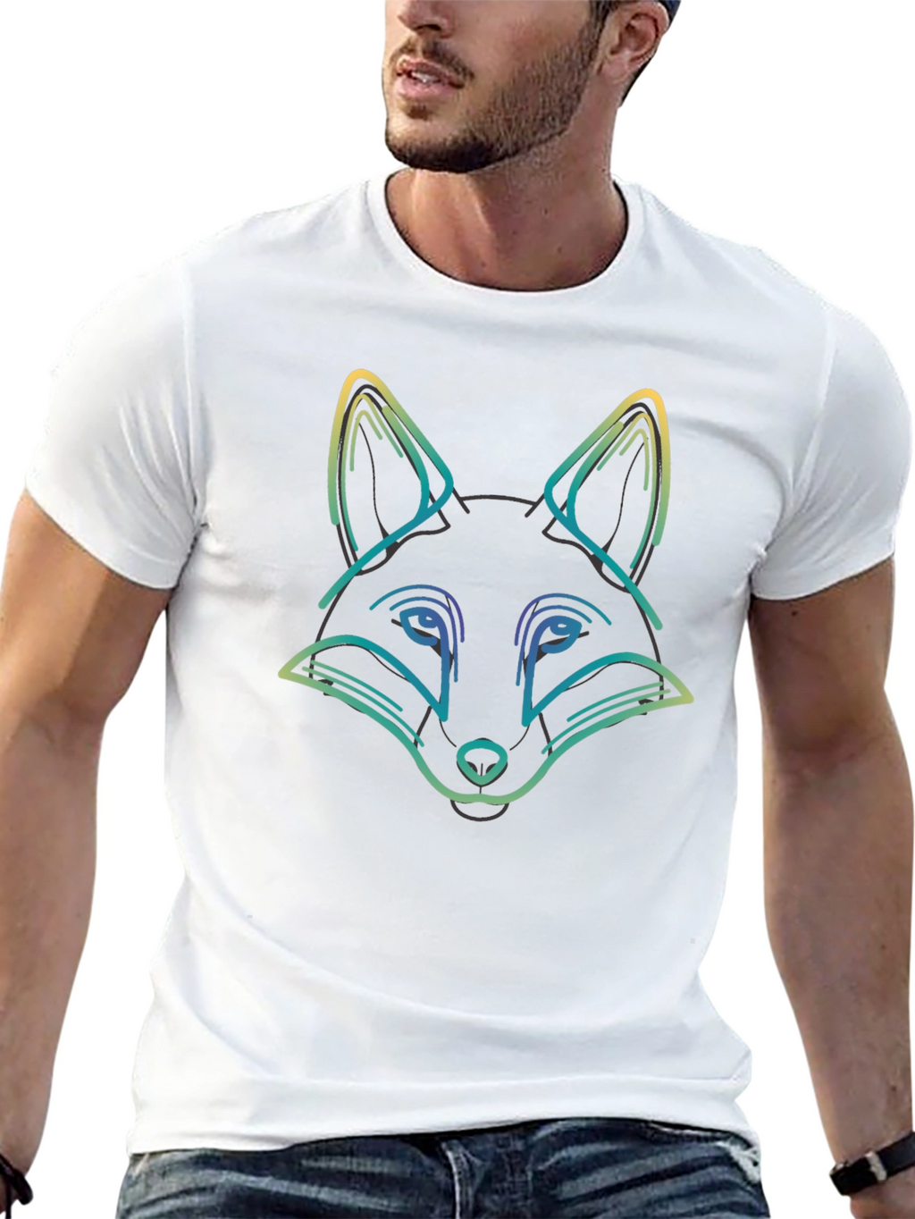 Fox Graphic Tee - Black Casual T-Shirt