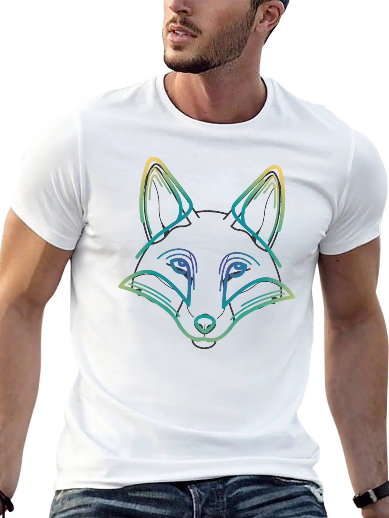Fox Graphic Tee - Black Casual T-Shirt