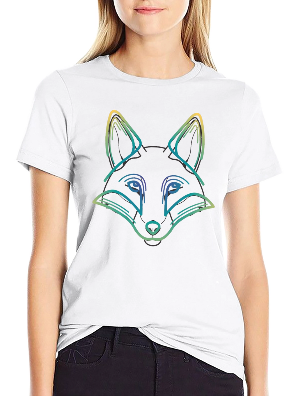 Fox Graphic Tee - Black Casual T-Shirt