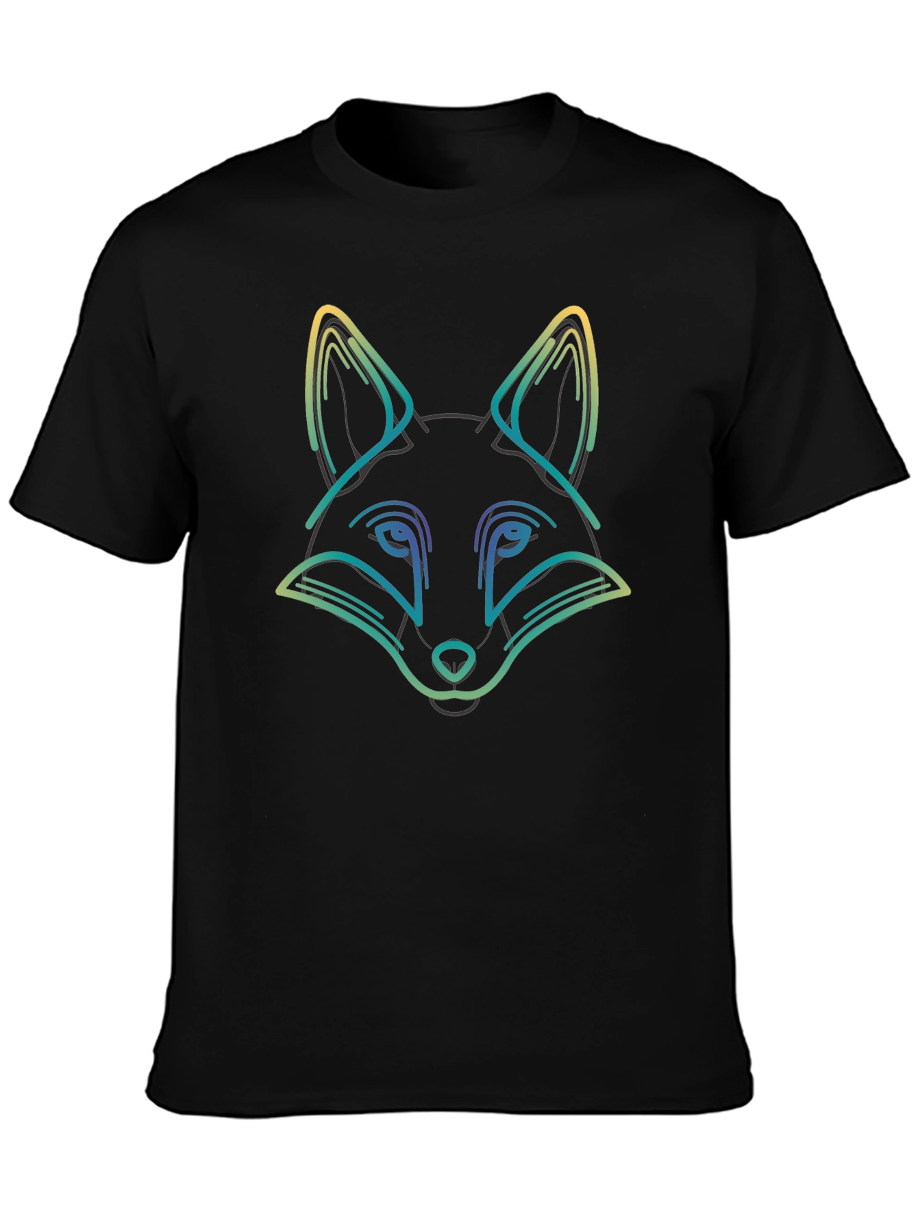 Fox Graphic Tee - Black Casual T-Shirt