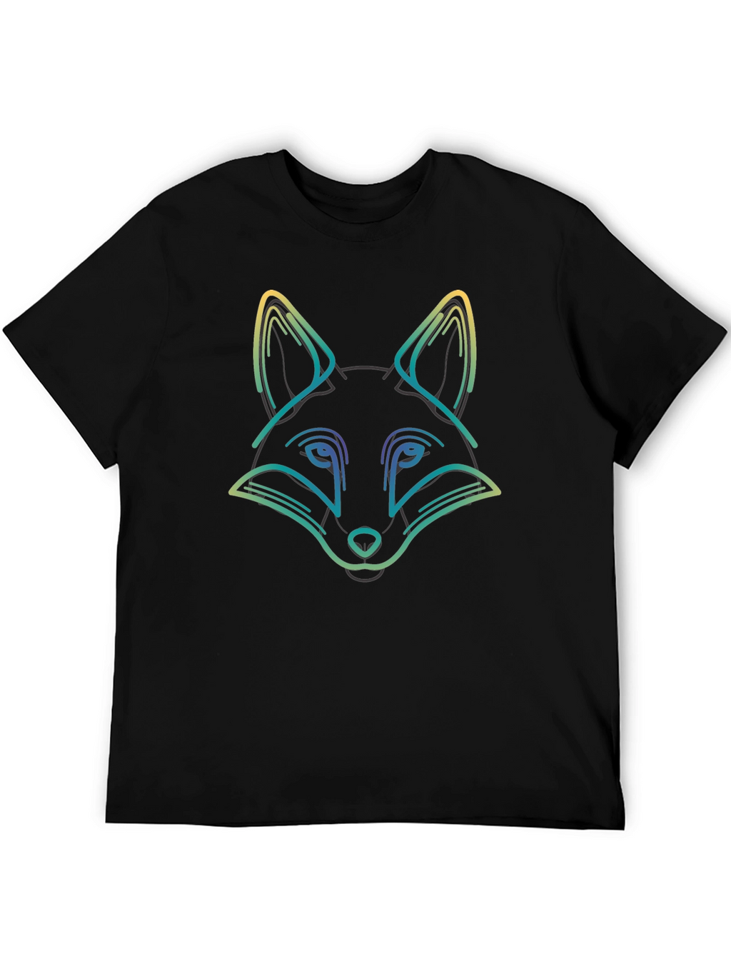 Fox Graphic Tee - Black Casual T-Shirt