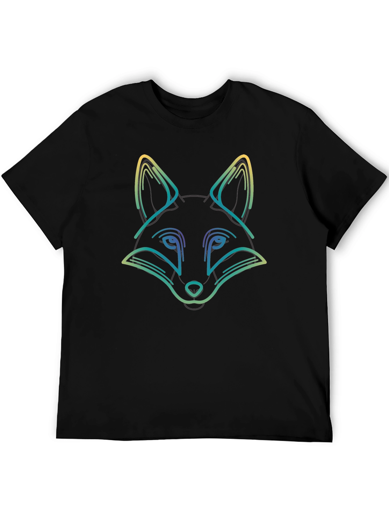 Fox Graphic Tee - Black Casual T-Shirt
