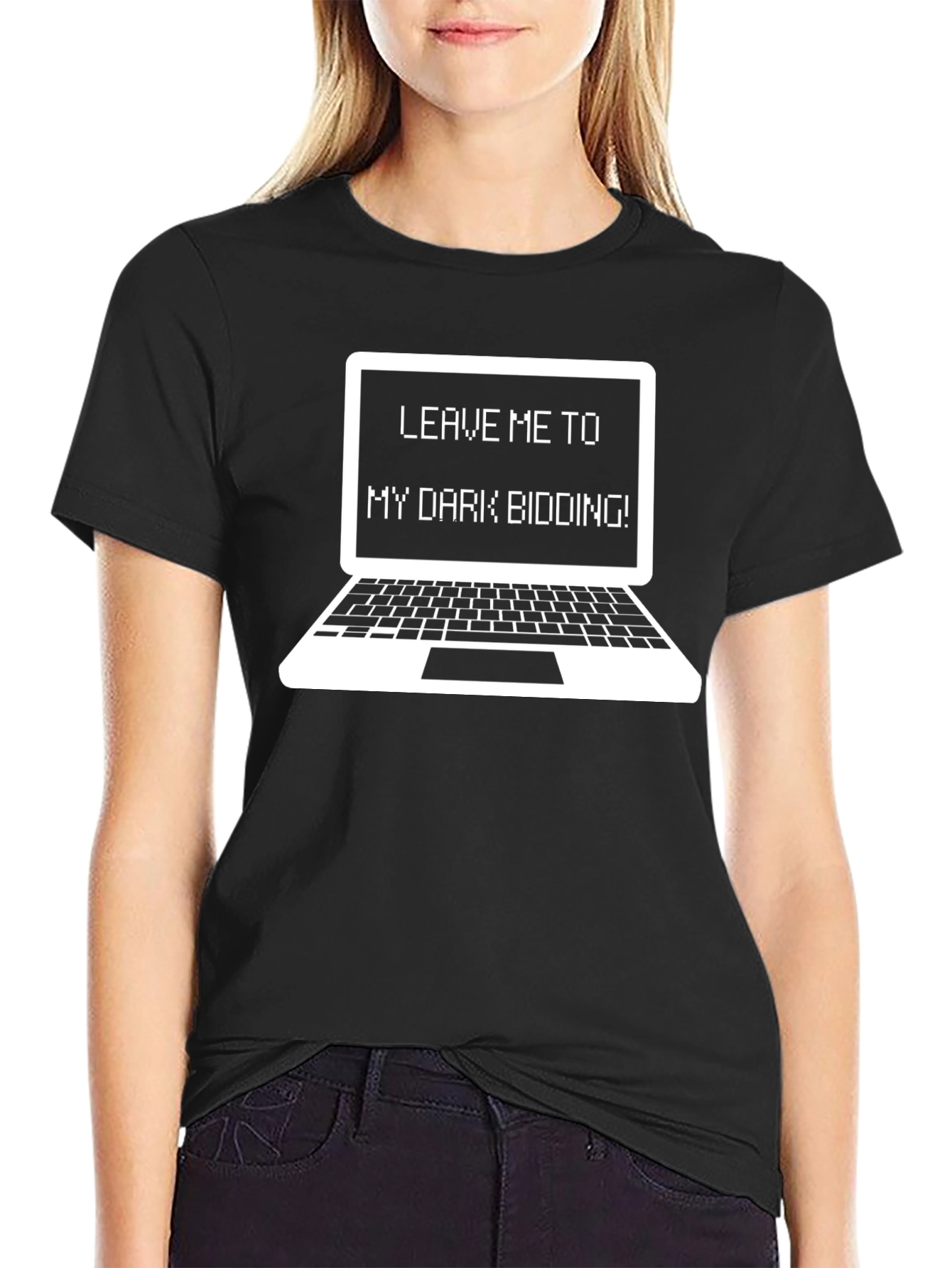 Dark Bidding Tee - Funny Programmer Laptop T-Shirt