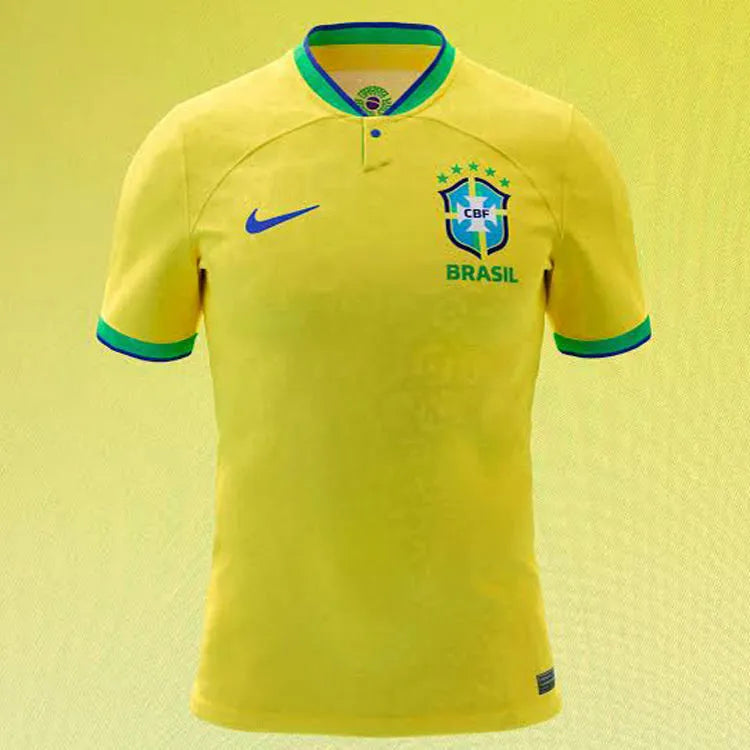 2022/23 Brazil Home 1:1 Quality Yellow Fans Soccer Jersey Front