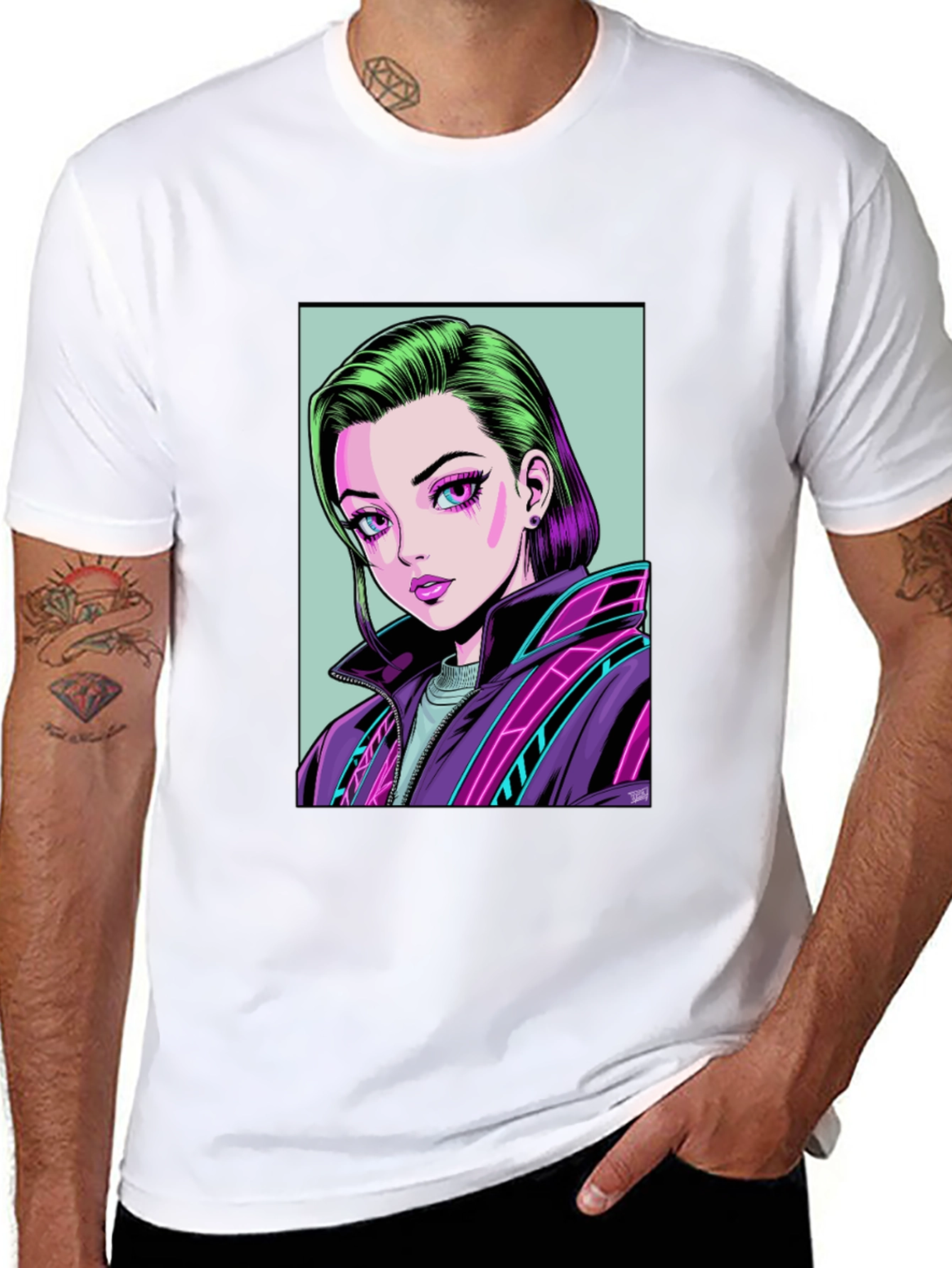 Anime Girl Graphic Tee - Modern Streetwear T-Shirt