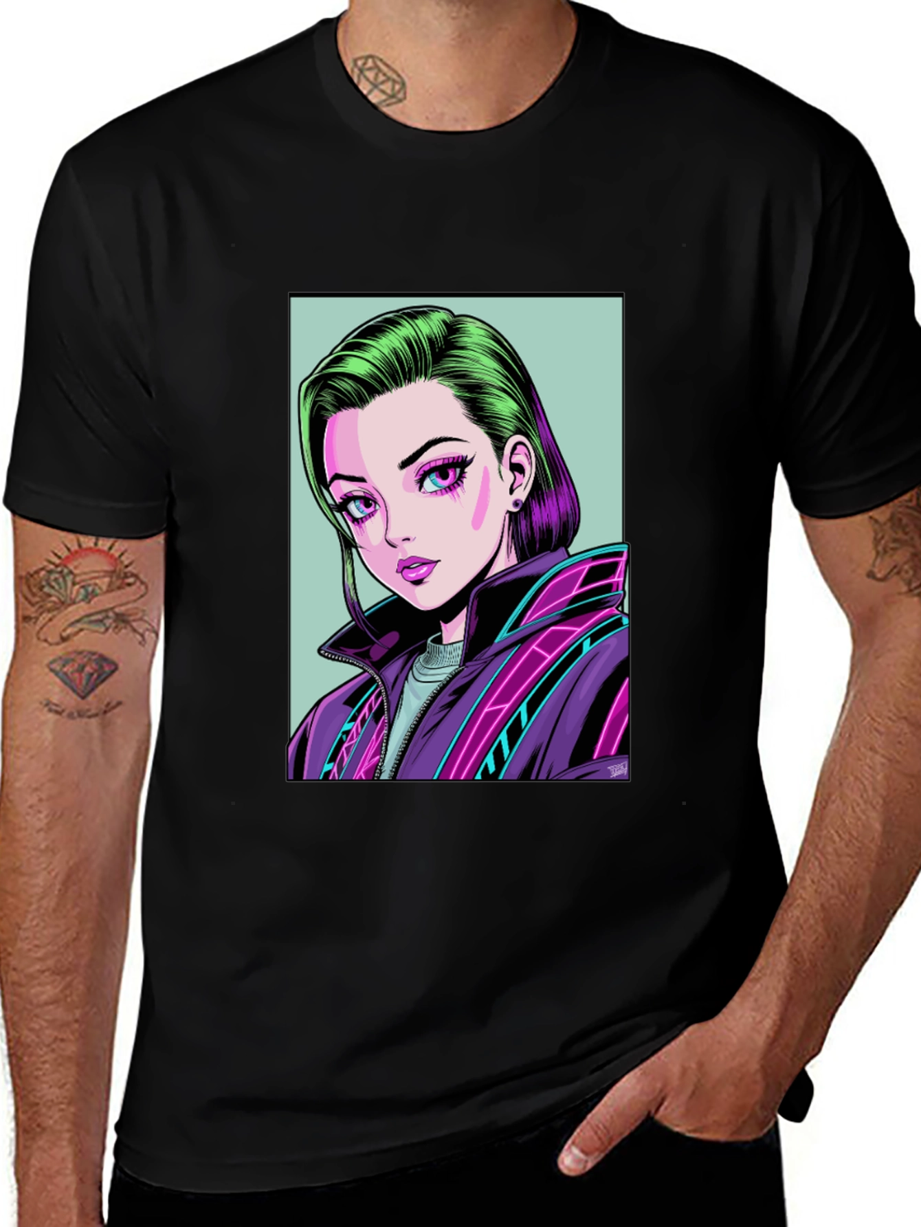 Anime Girl Graphic Tee - Modern Streetwear T-Shirt