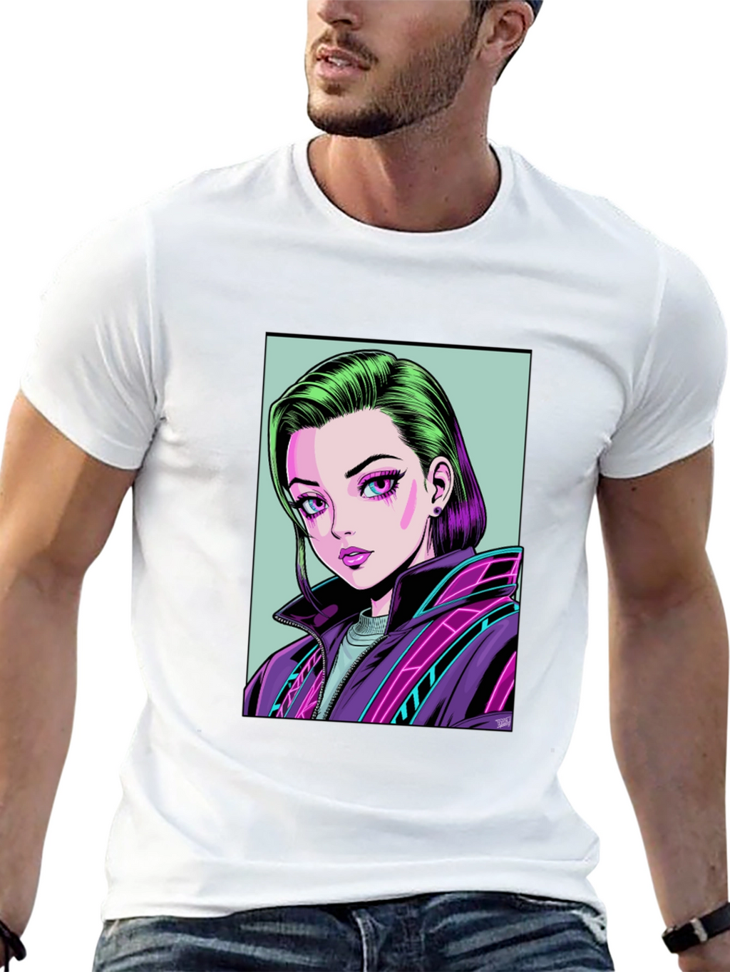Anime Girl Graphic Tee - Modern Streetwear T-Shirt