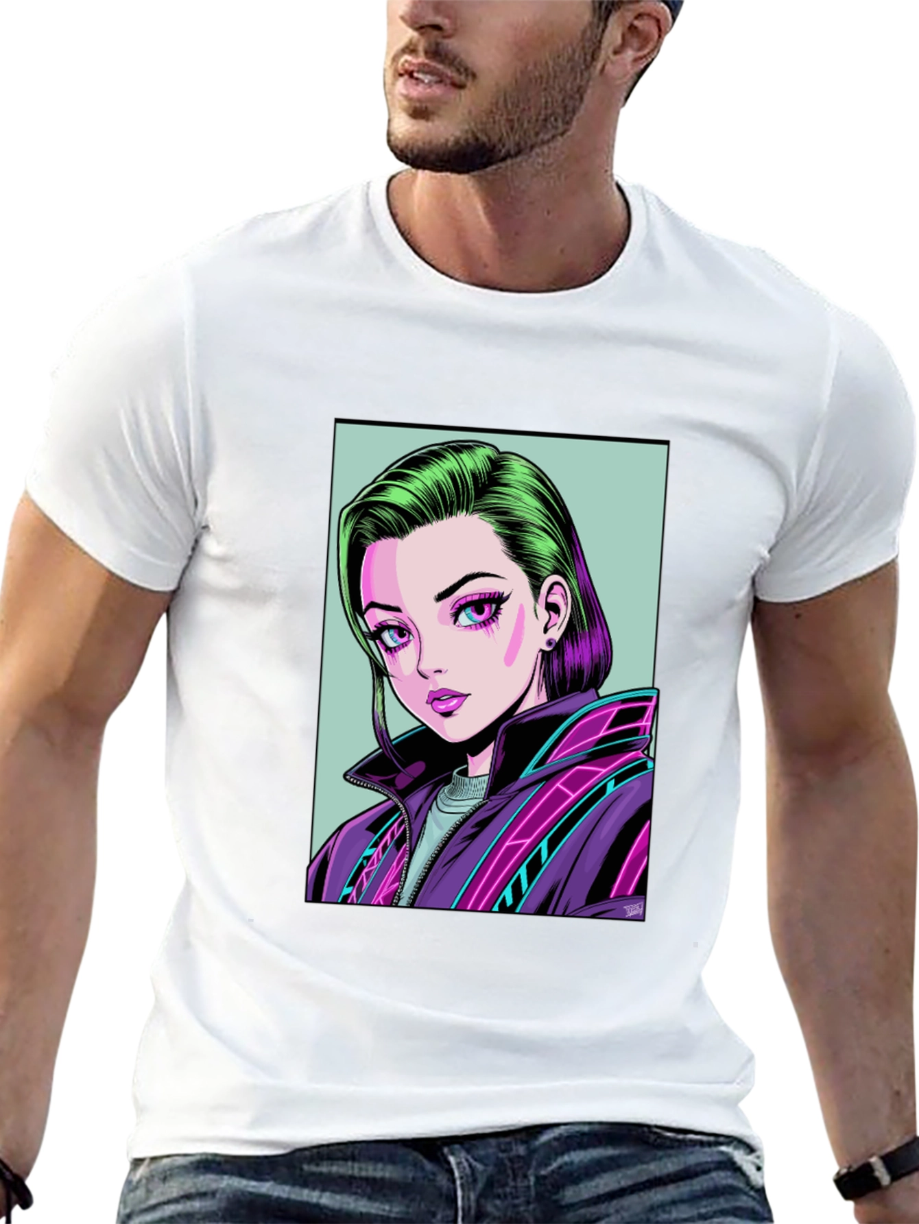 Anime Girl Graphic Tee - Modern Streetwear T-Shirt