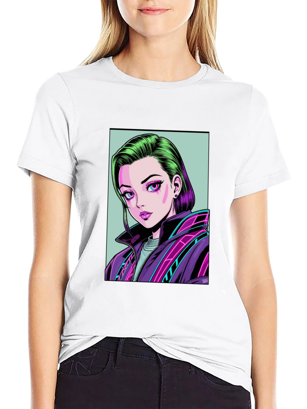 Anime Girl Graphic Tee - Modern Streetwear T-Shirt