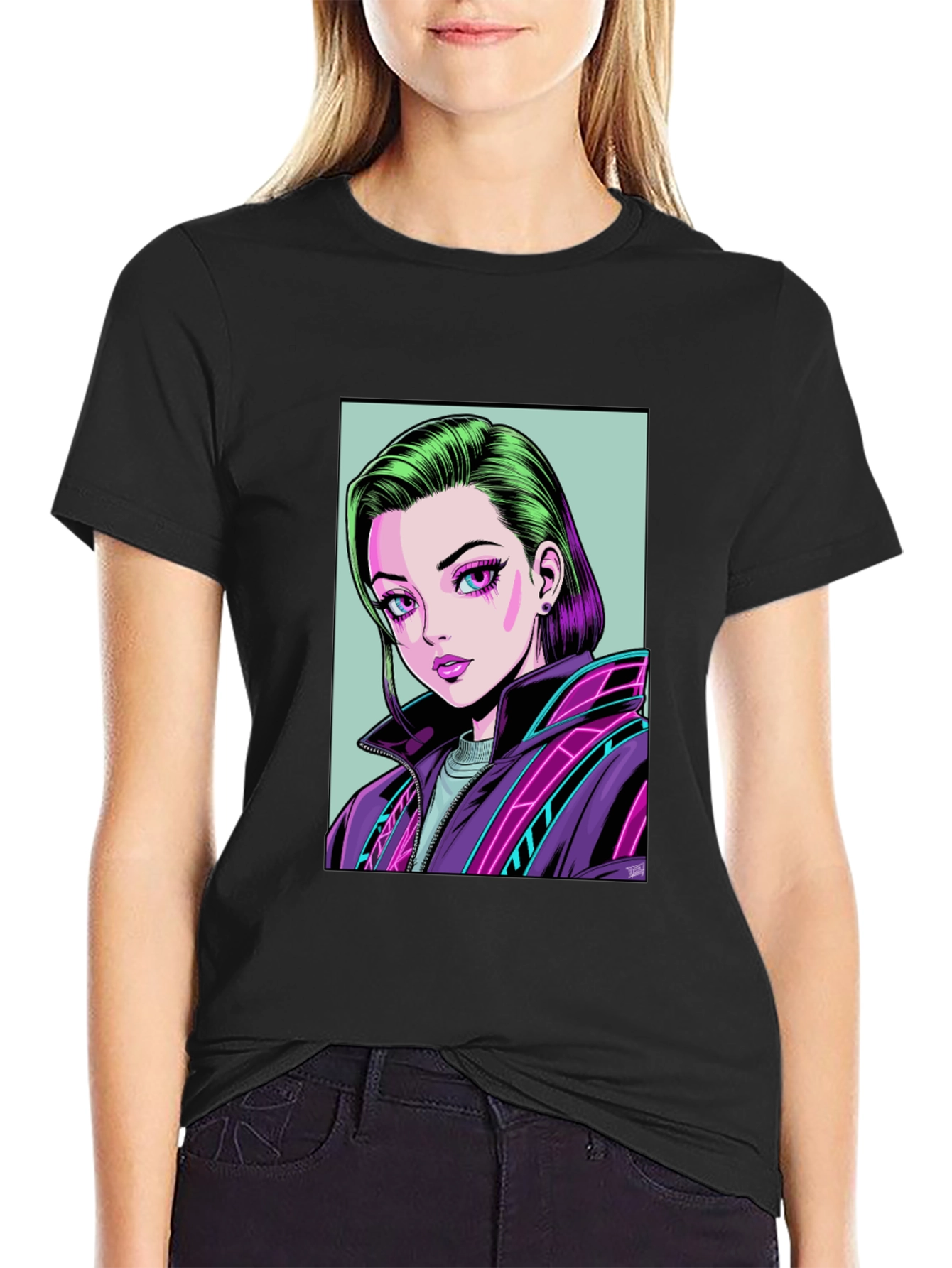 Anime Girl Graphic Tee - Modern Streetwear T-Shirt