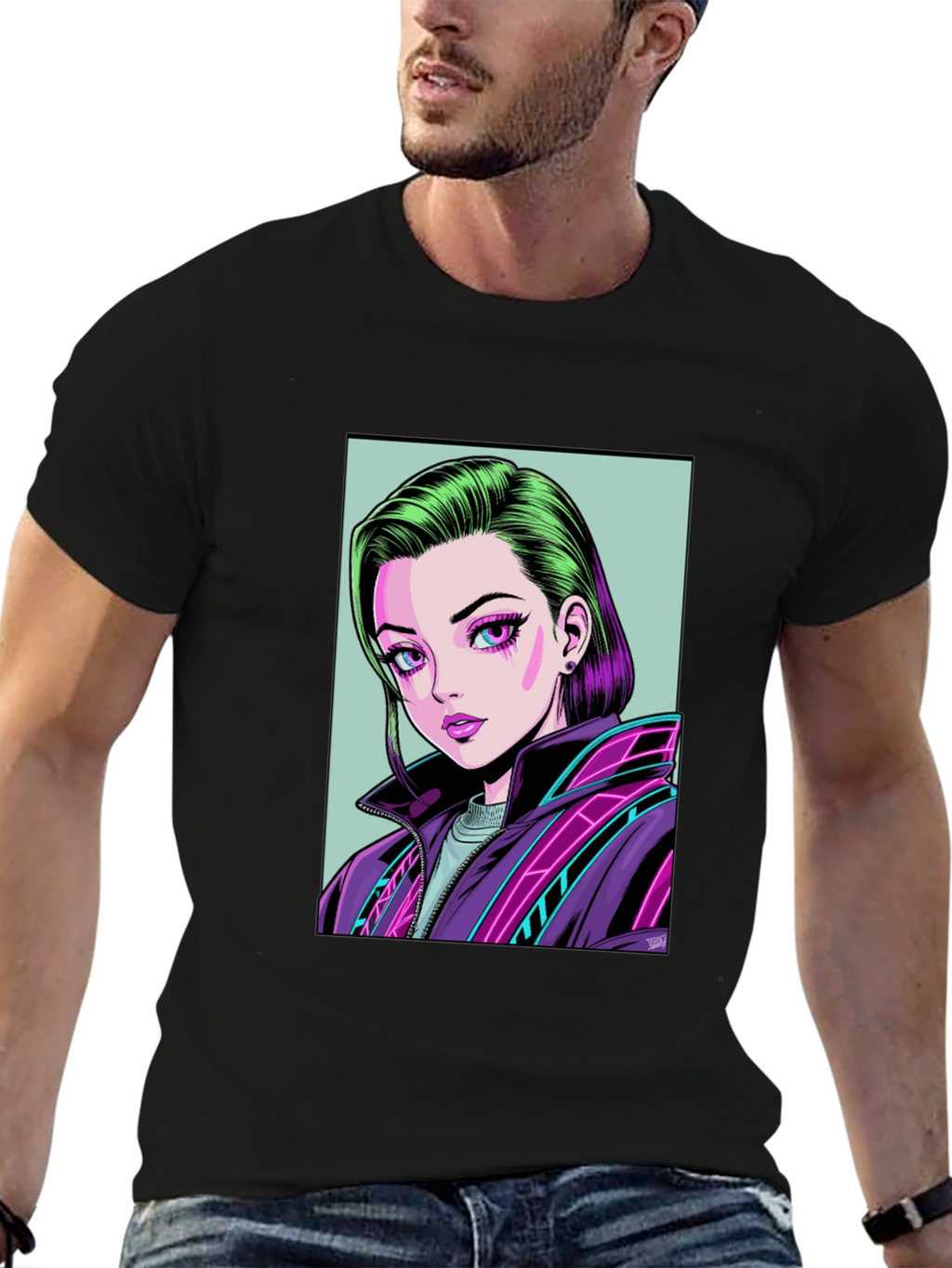 Anime Girl Graphic Tee - Modern Streetwear T-Shirt