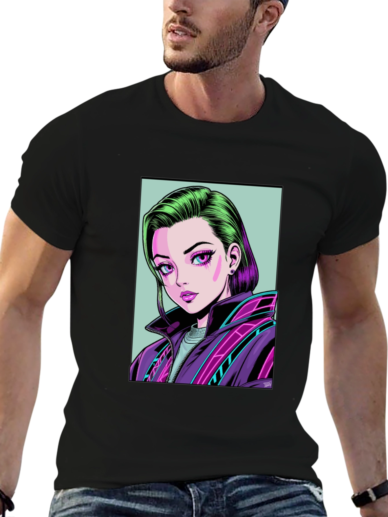 Anime Girl Graphic Tee - Modern Streetwear T-Shirt