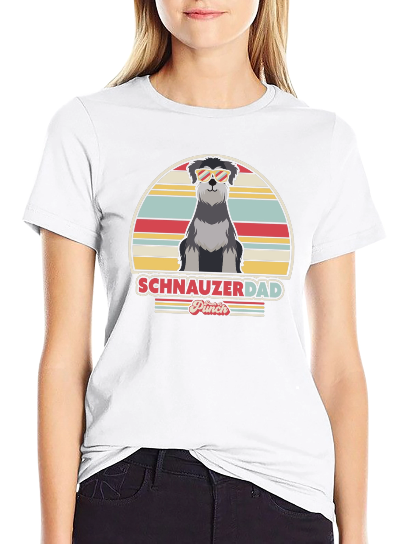 Schnauzer Dad Retro T-Shirt