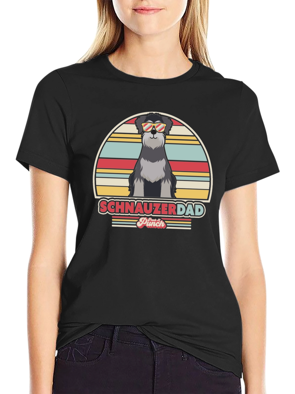 Schnauzer Dad Retro T-Shirt