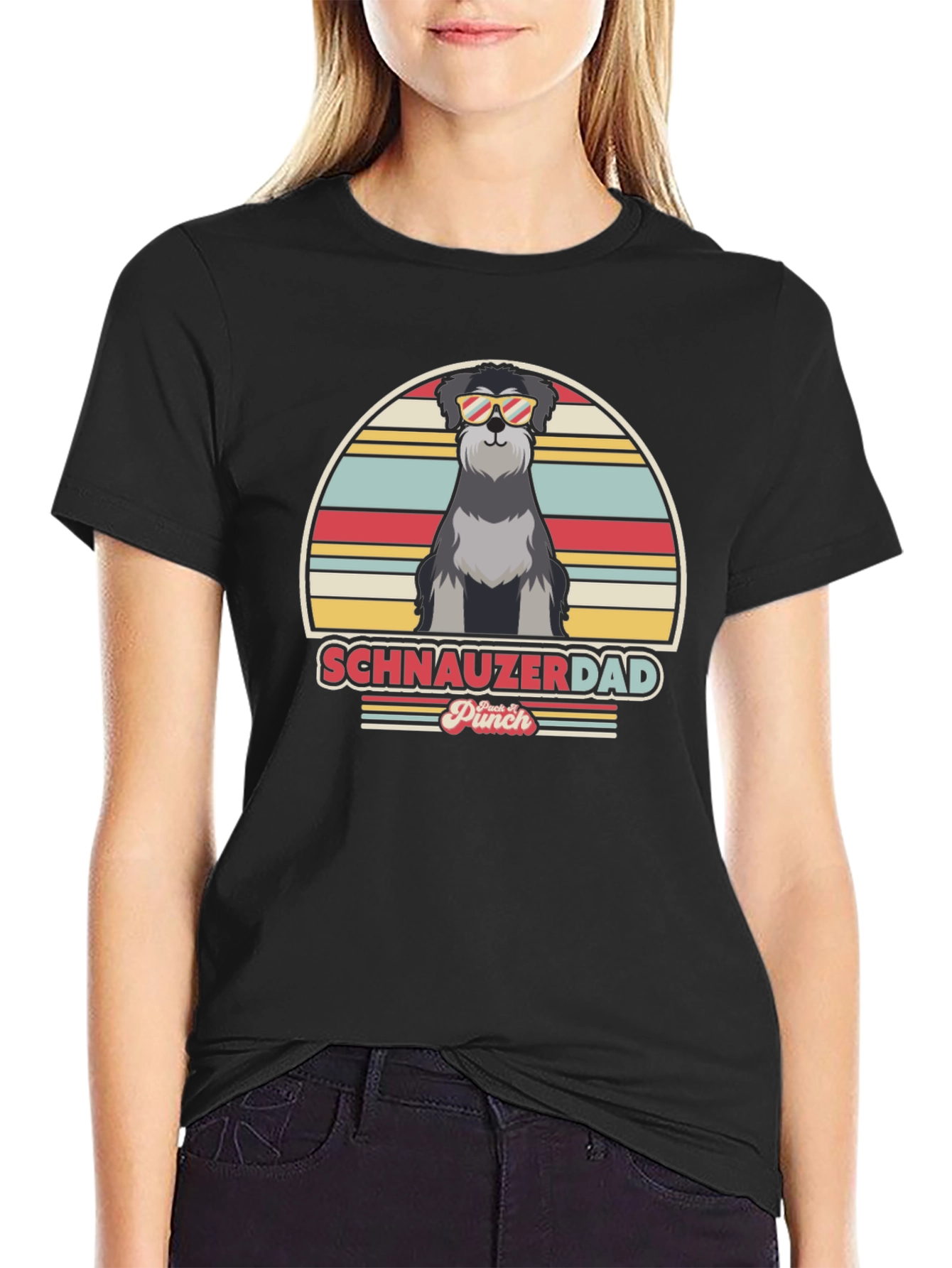Schnauzer Dad Retro T-Shirt