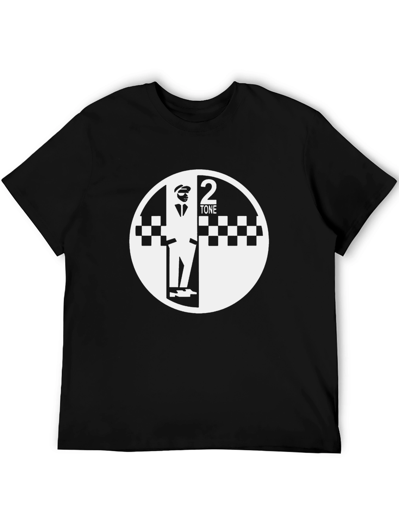 2 Tone Ska T-Shirt Black & White Rude Boy Graphic Tee