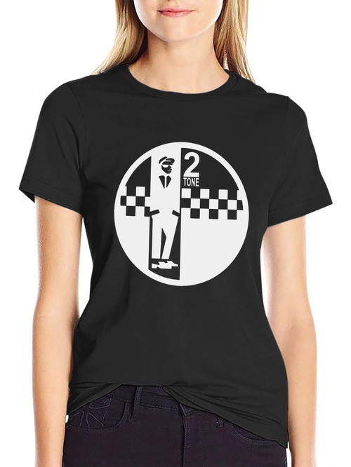 2 Tone Ska T-Shirt Black & White Rude Boy Graphic Tee