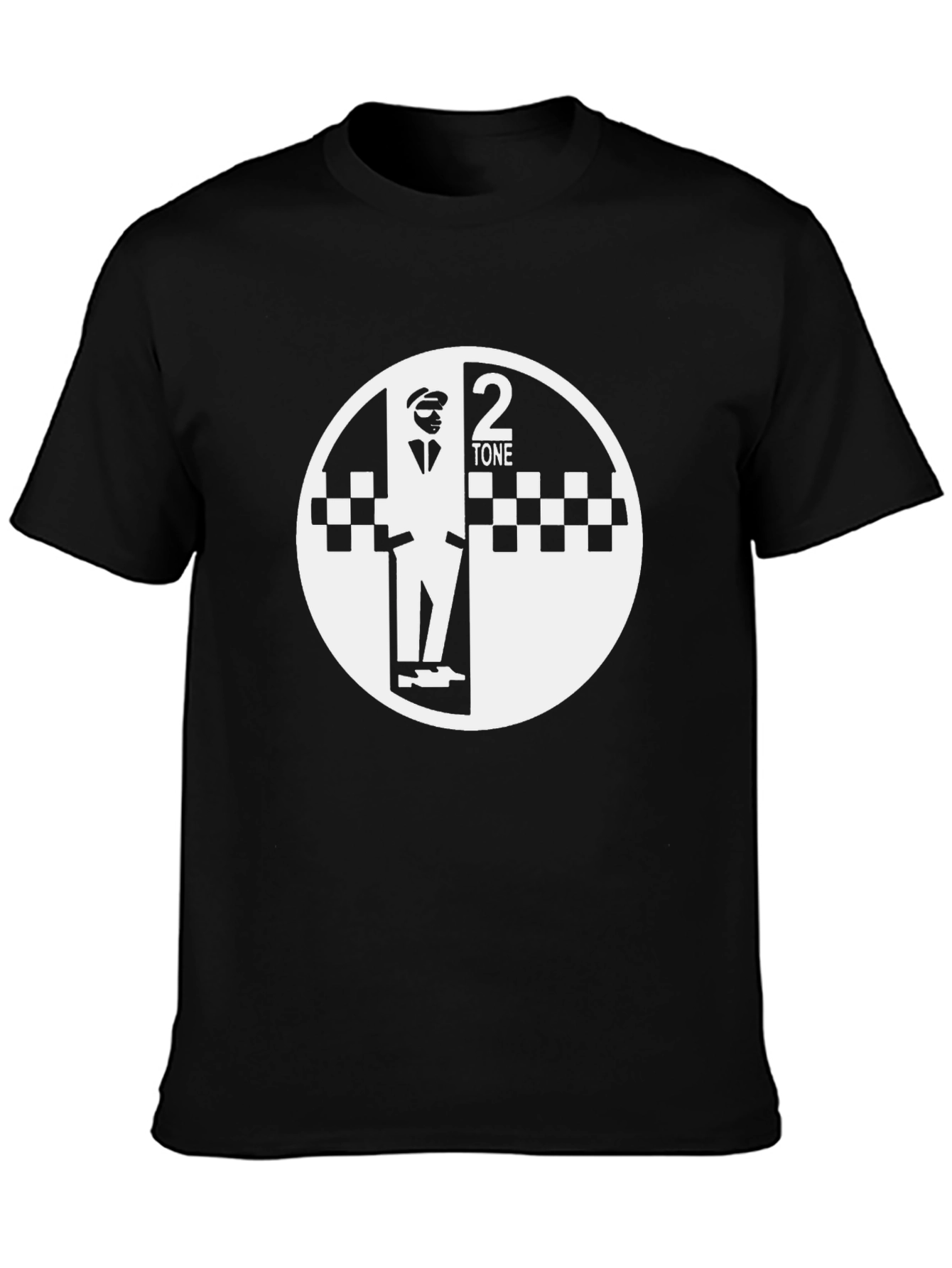 2 Tone Ska T-Shirt Black & White Rude Boy Graphic Tee