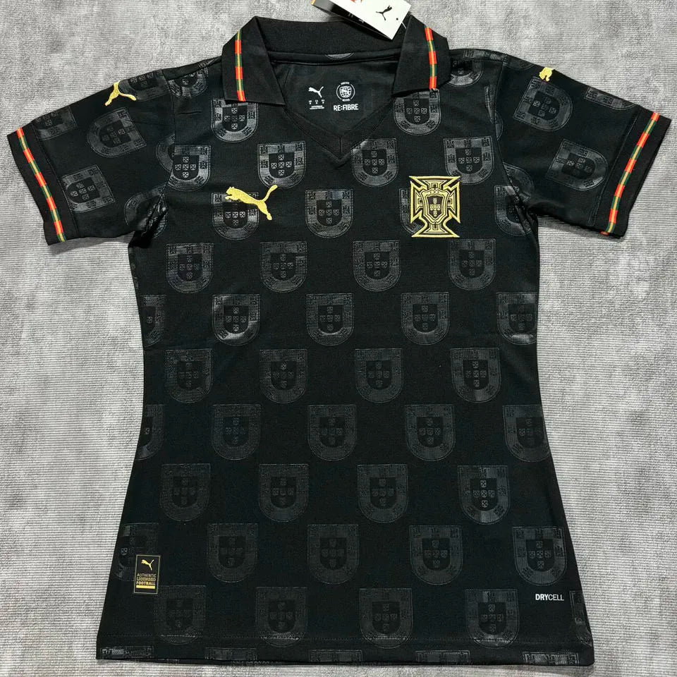 2026/27 Portugal Special Edition Black Women Soccer Jersey Front
