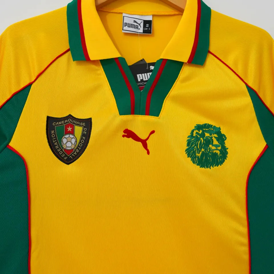 1998 Cameroun Away Retro Soccer Jersey Detail 1