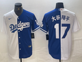 Men's Los Angeles Dodgers Shohei Ohtani #17 White/Blue Replica Player Jerseys