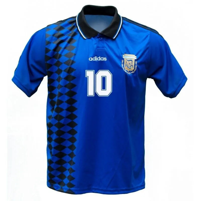 1994 Argentina Away Retro Player Version Soccer Jersey Detail 2