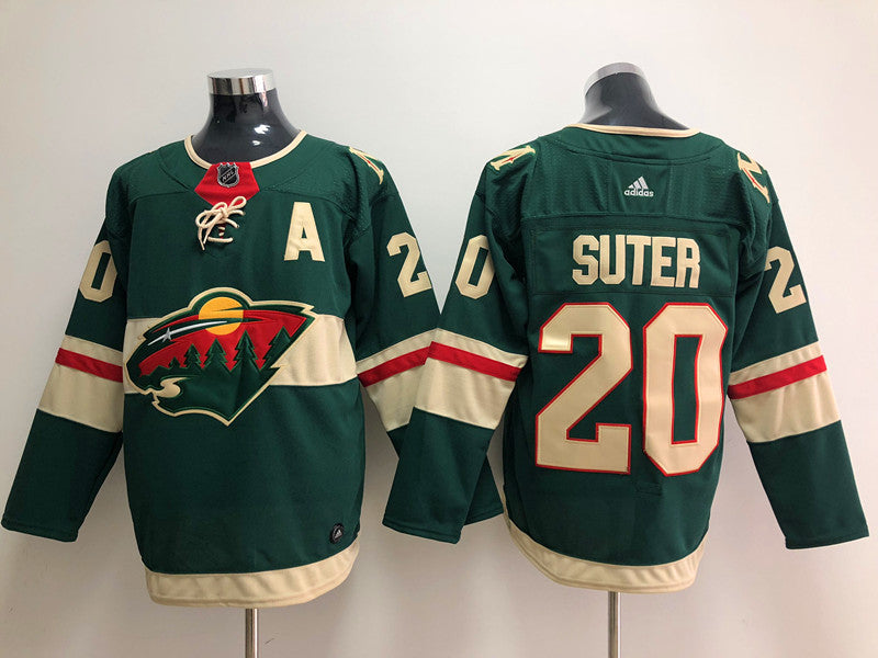 Men's Minnesota Wild Ryan Suter #20 Green Home Breakaway Player Jerseys