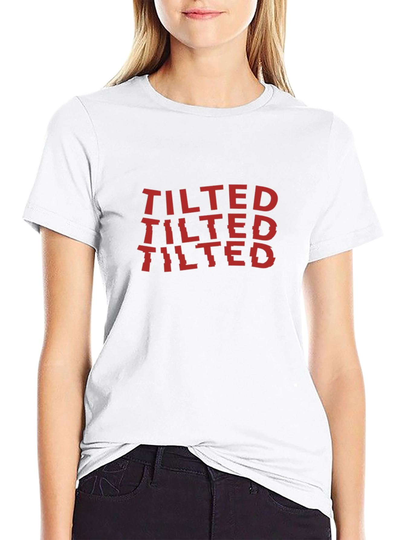 Tilted Graphic Tee - Black
