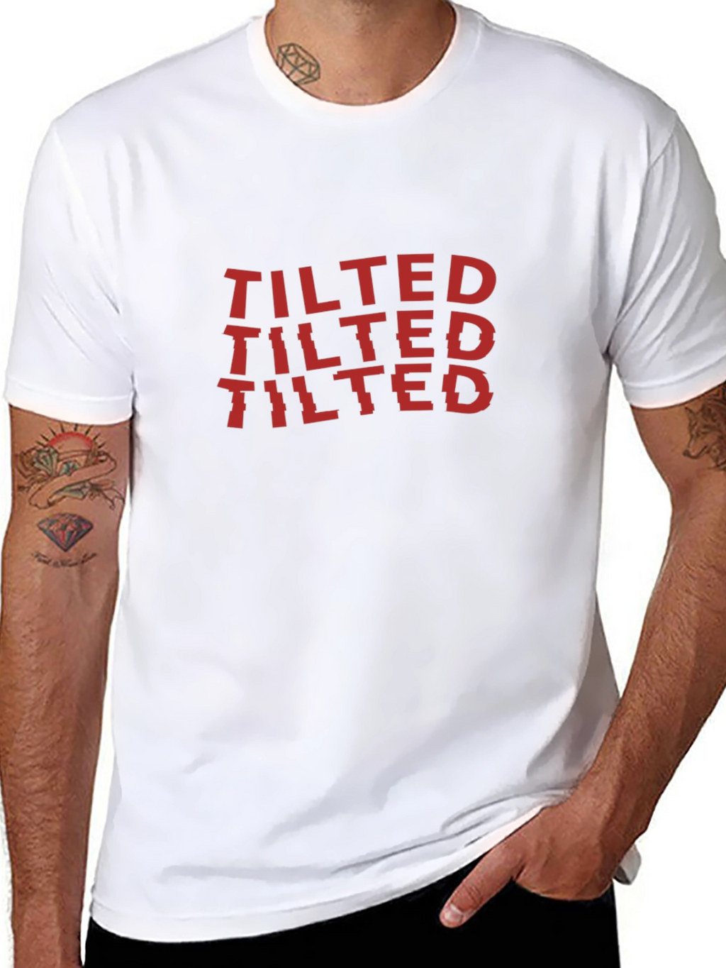 Tilted Graphic Tee - Black