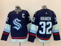 Men's Seattle Kraken #32 Deep Sea Blue Home Breakaway Player Jerseys