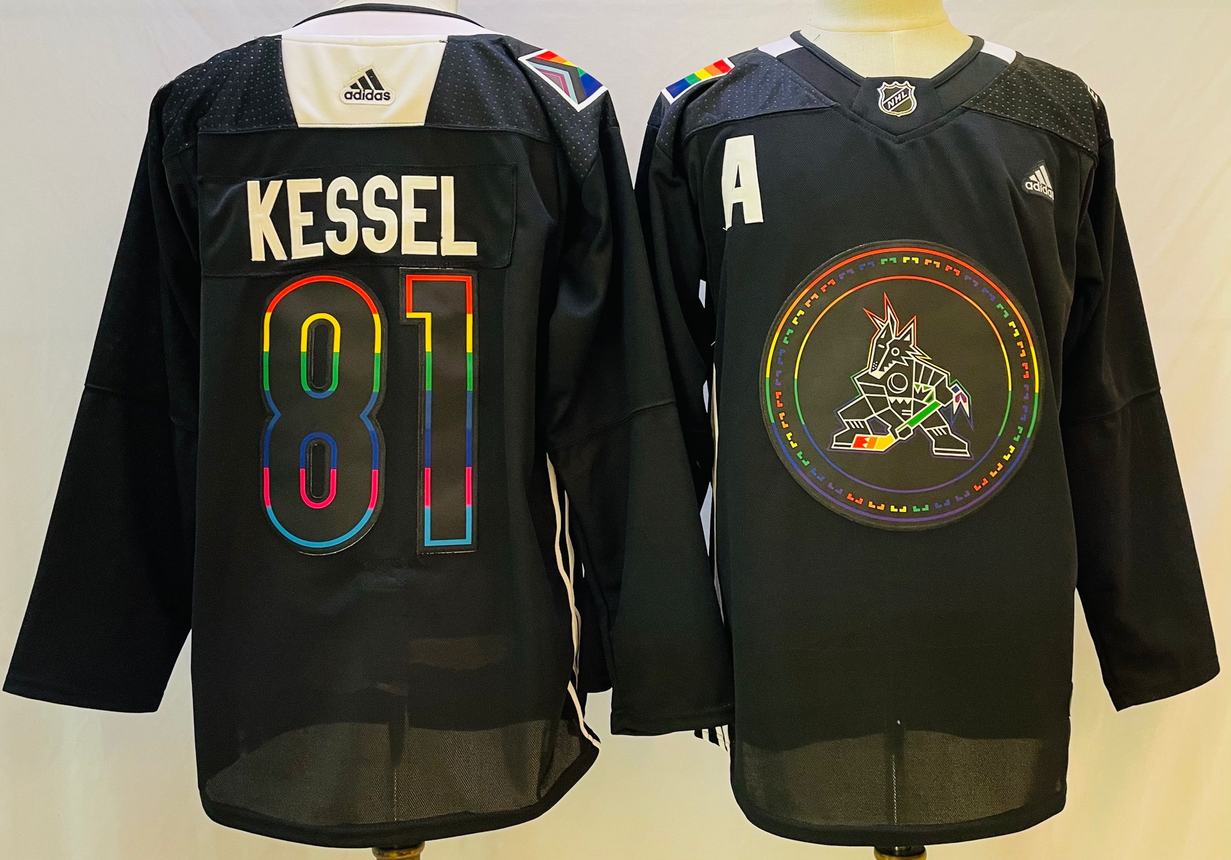 Men's Arizona Coyotes Phil Kessel #81 Black Breakaway Player Jerseys