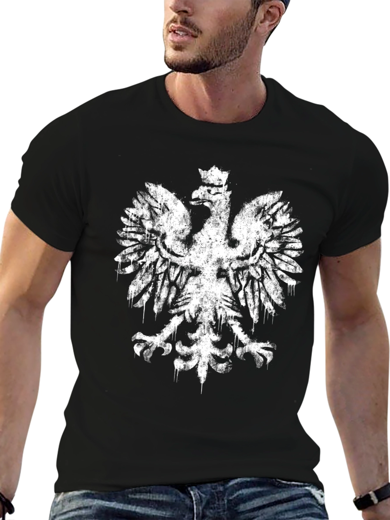 Polish Eagle T-Shirt - Black Graphic Tee