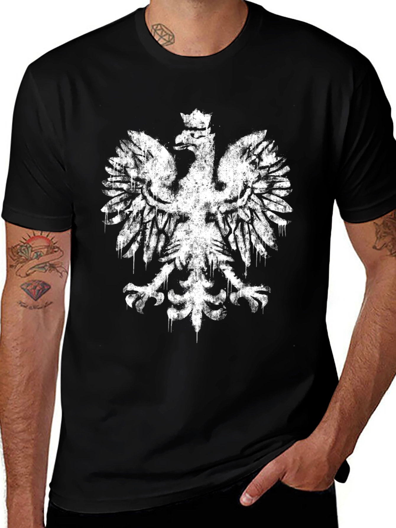 Polish Eagle T-Shirt - Black Graphic Tee