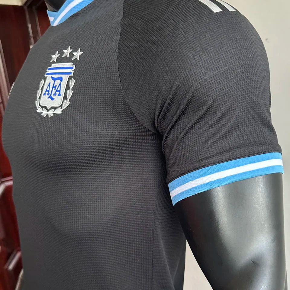2025/26 Argentina Away Black Player Version Jersey Detail 3