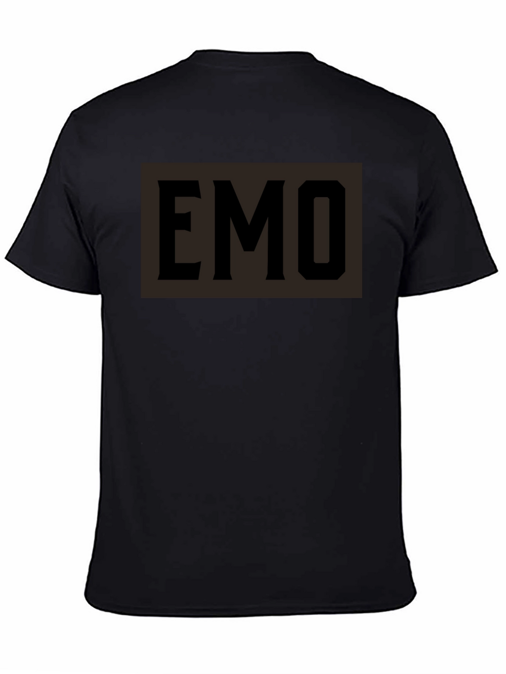 Emo Graphic T-Shirt - Black Crew Neck Tee