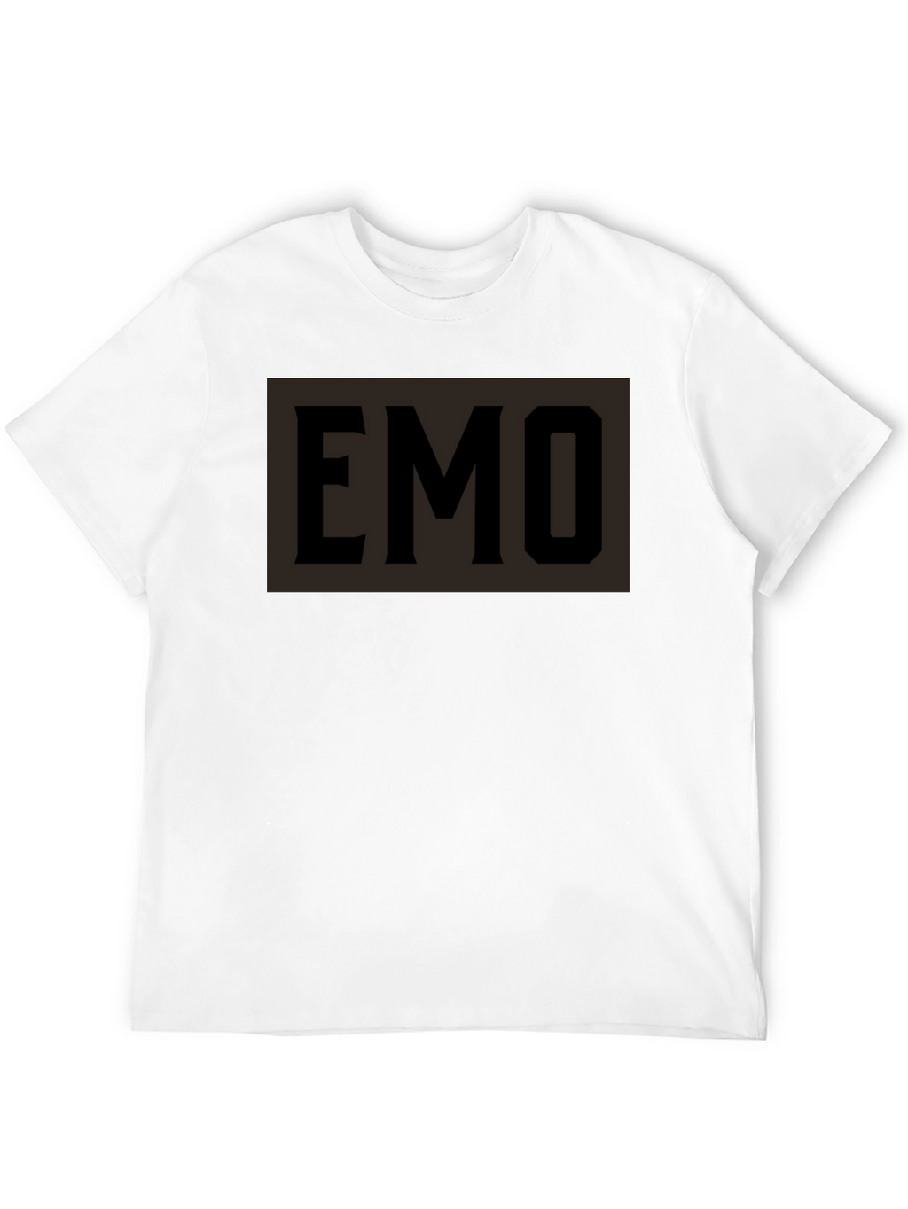 Emo Graphic T-Shirt - Black Crew Neck Tee