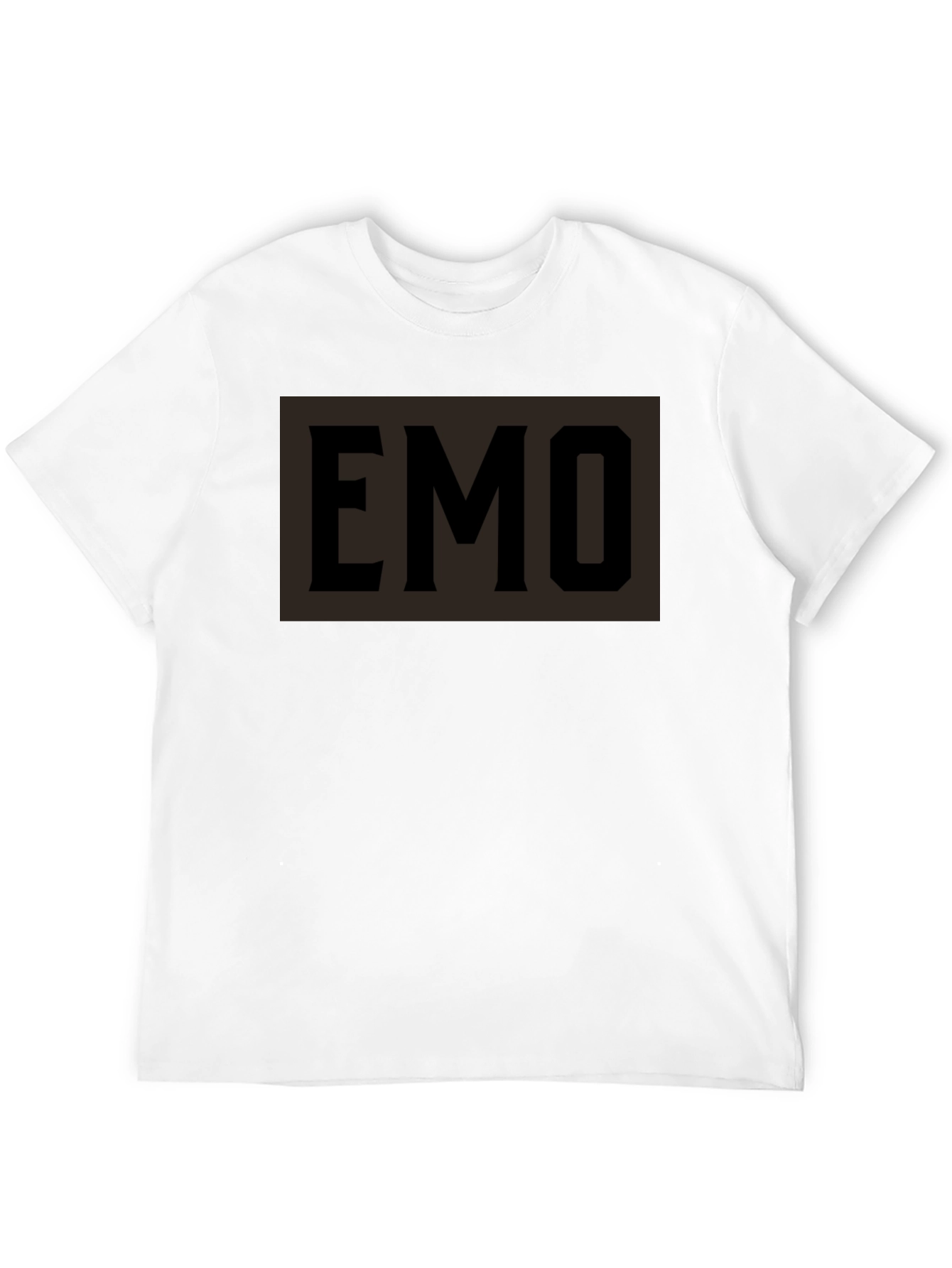 Emo Graphic T-Shirt - Black Crew Neck Tee