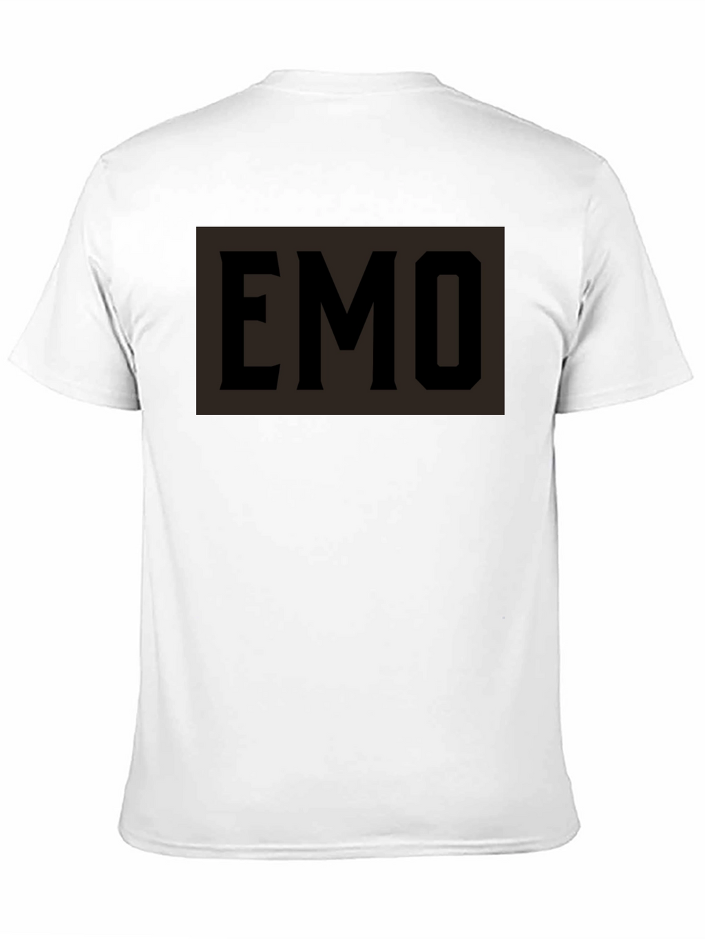 Emo Graphic T-Shirt - Black Crew Neck Tee