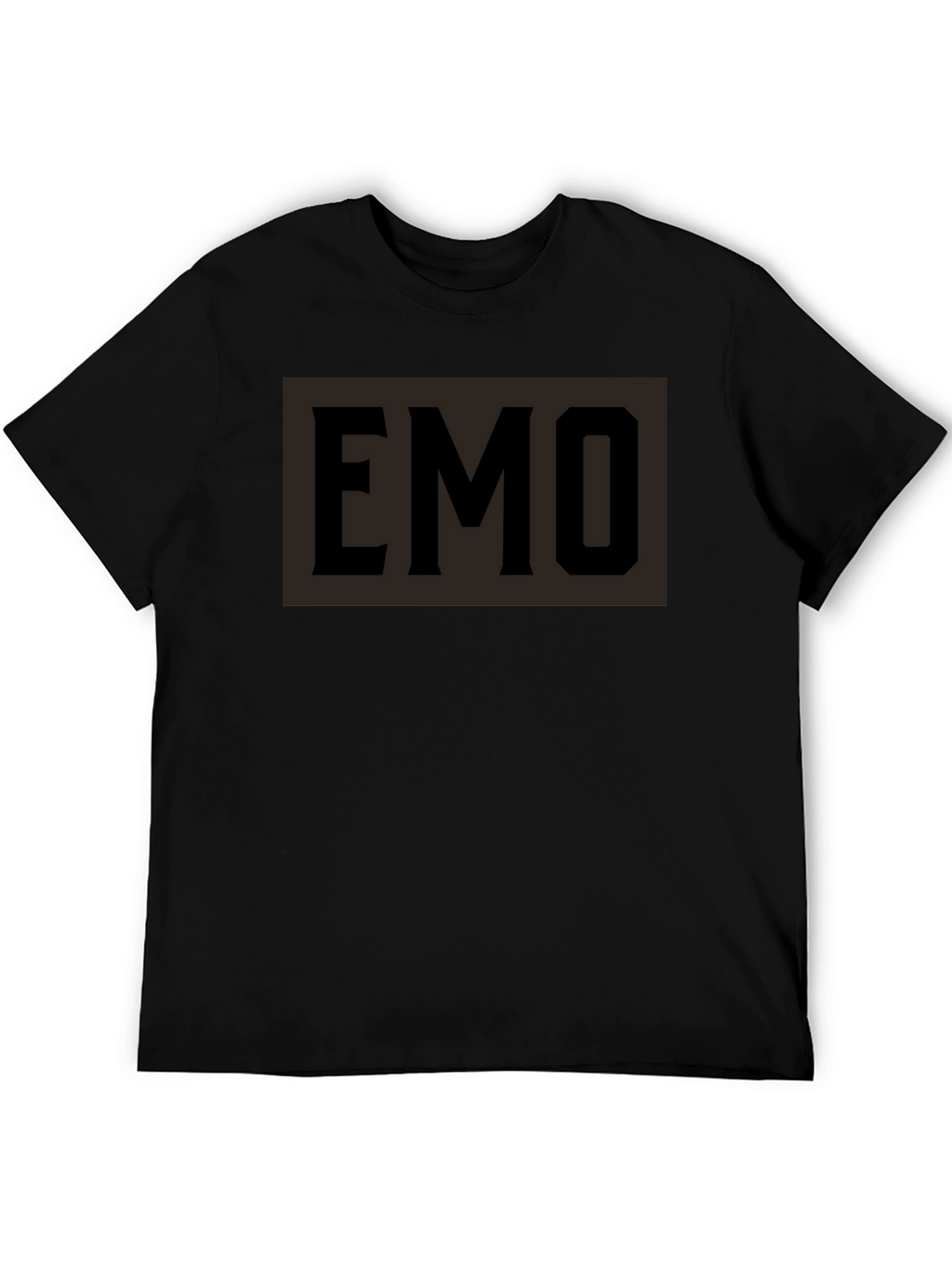 Emo Graphic T-Shirt - Black Crew Neck Tee