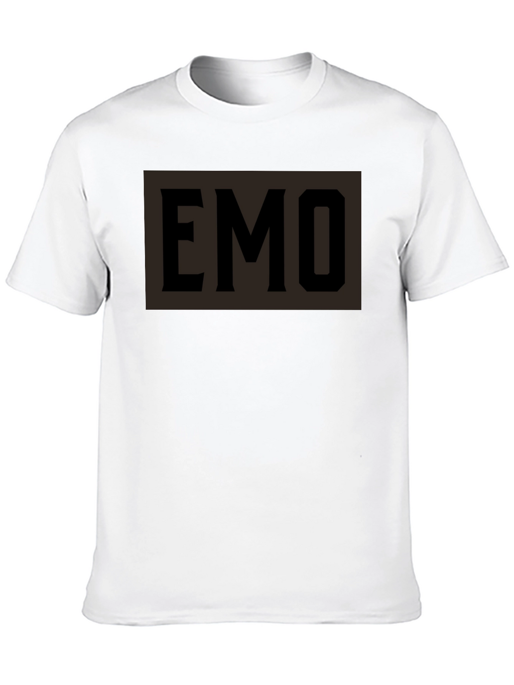 Emo Graphic T-Shirt - Black Crew Neck Tee