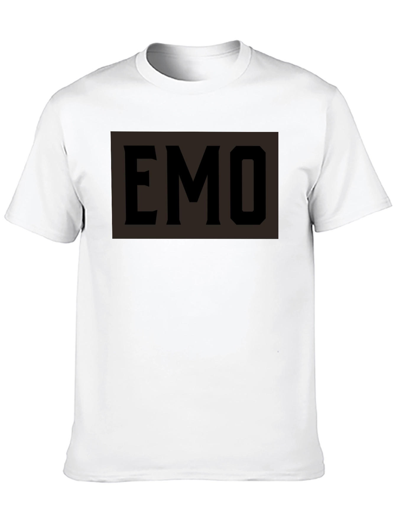 Emo Graphic T-Shirt - Black Crew Neck Tee