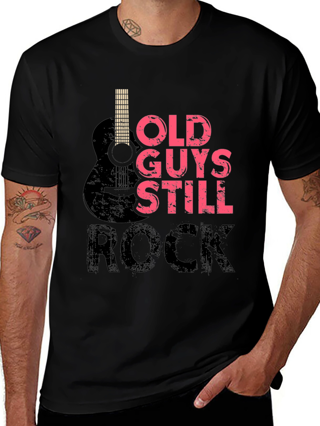 Old Guys Still Rock Guitar T-Shirt