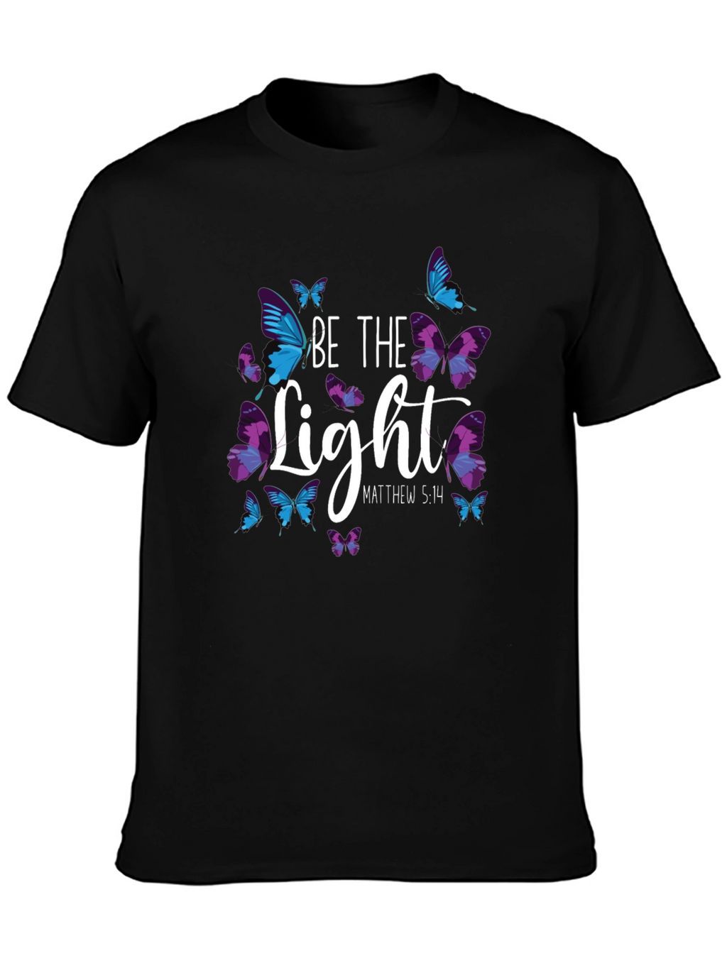 Be The Light Butterfly Graphic T-Shirt