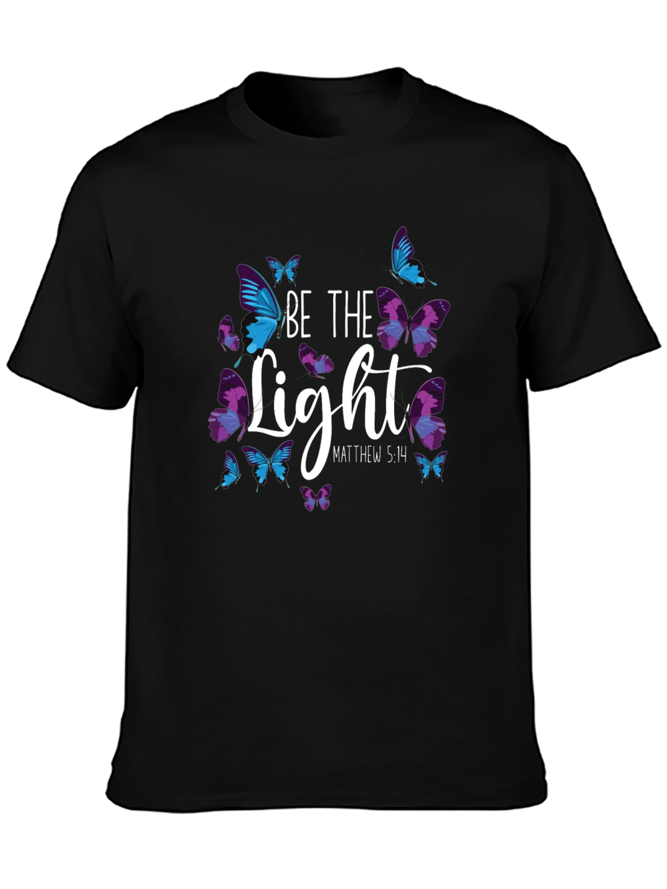 Be The Light Butterfly Graphic T-Shirt