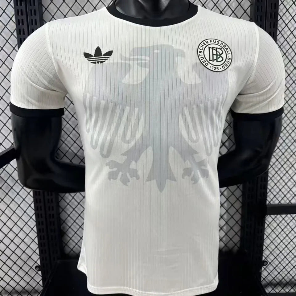 2025 Germany 125Th Special Edition White Player Version Jersey 胸前有暗纹 Front